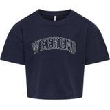 KIDS ONLY GIRL - T-shirt - Donkerblauw - Korte Mouwen - Ronde Hals