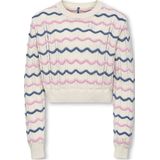 ONLY - KOGSTIA - Trui - Crème / Enziaan / Rosa