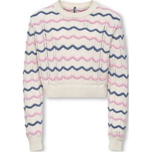 ONLY - KOGSTIA - Trui - Crème / Enziaan / Rosa