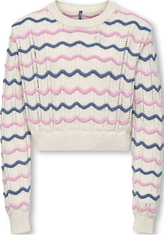 ONLY - KOGSTIA - Trui - Crème / Enziaan / Rosa