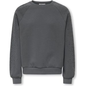 ONLY - KOGZENNA LIFE LS OVERSIZE - Sweater - Zwart - Rhinestones