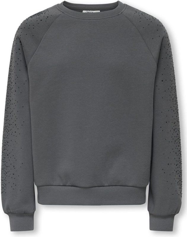 ONLY - KOGZENNA LIFE LS OVERSIZE - Sweater - Zwart - Rhinestones