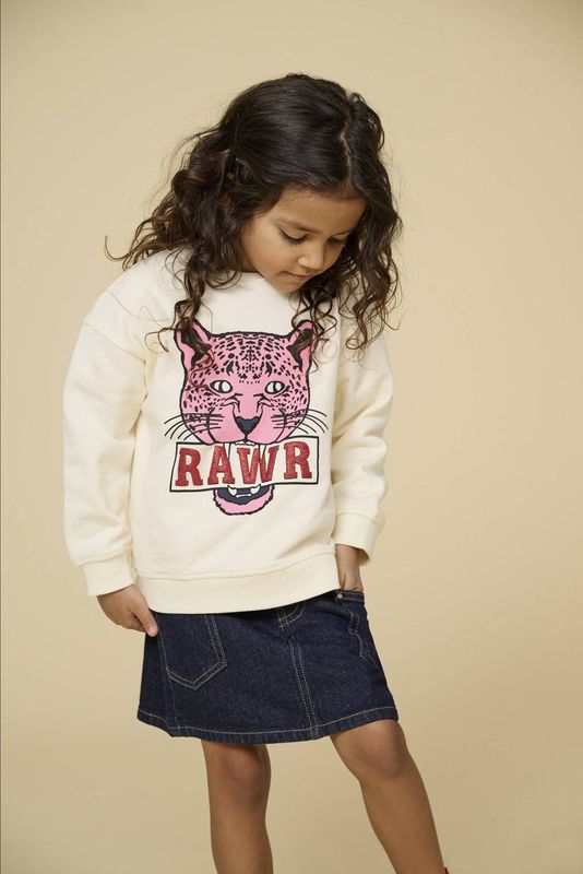 ONLY KIDS - MINI Sweater - 100% Katoen - Losse Pasvorm - Lange Mouwen