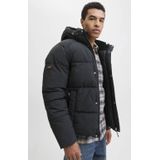 Jack & Jones - York - Hooded Puffer Winterjas - Zwart - Regular Fit