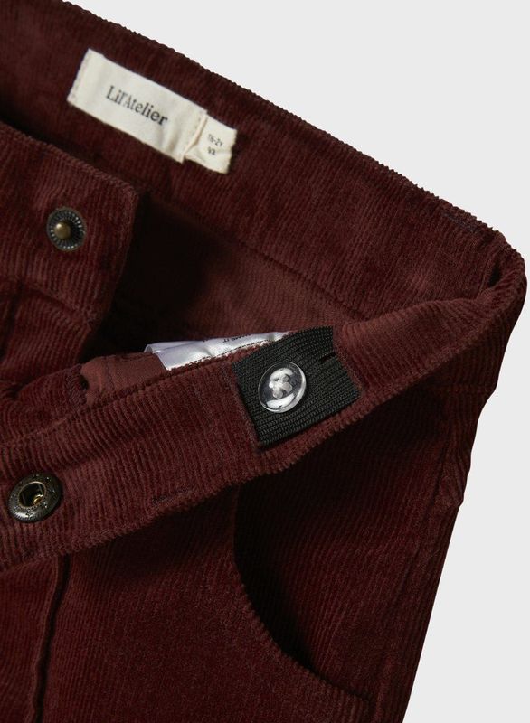 Broek - Ribfluweel - Wijde Pijpen - Regular Fit - Voorzakken - Drukknoopsluiting