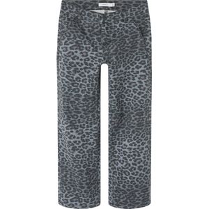 Broek met Wijde Pijpen - Keperstof - Regular Fit - Metalen Drukknopen