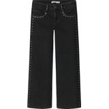 Jeans - Wide-leg - Denim - Met Strass-steentjes - Verstelbare Taille