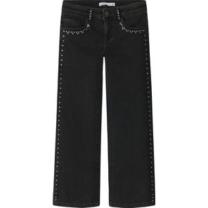 Jeans - Wide-leg - Denim - Met Strass-steentjes - Verstelbare Taille