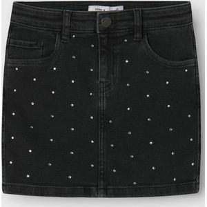 Steentjes - Denim Rok - Met Achterzakken en Voorzakken - Verstelbare Taille - Subtiele Slijtageplekken