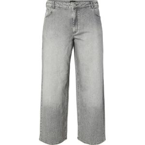 PIECES Curve wide leg jeans grey denim