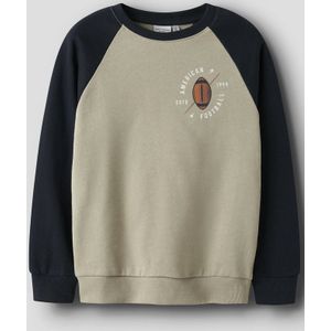 NAME IT - NKMVILDAR - Sweatshirt - Donkerblauw - Greige - Donkeroranje - Wit