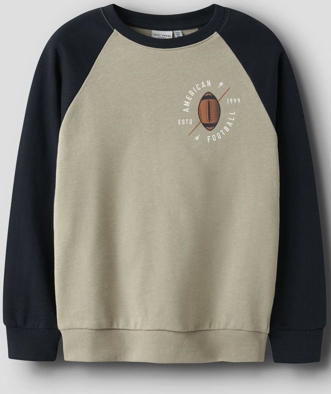 NAME IT - NKMVILDAR - Sweatshirt - Donkerblauw - Greige - Donkeroranje - Wit