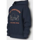 NAME IT - NKMVILDAR - Sweatshirt - Donkerblauw - Oranje