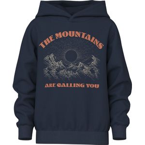 NAME IT - NKMVILDAR - Sweatshirt - Donkerblauw - Oranje