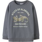 NAME IT KIDS - Sweater - Grijsblauw - Oversized Pasvorm