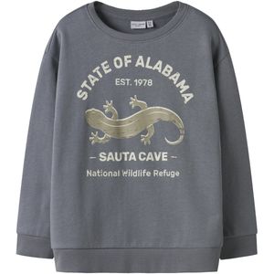 NAME IT KIDS - Sweater - Grijsblauw - Oversized Pasvorm