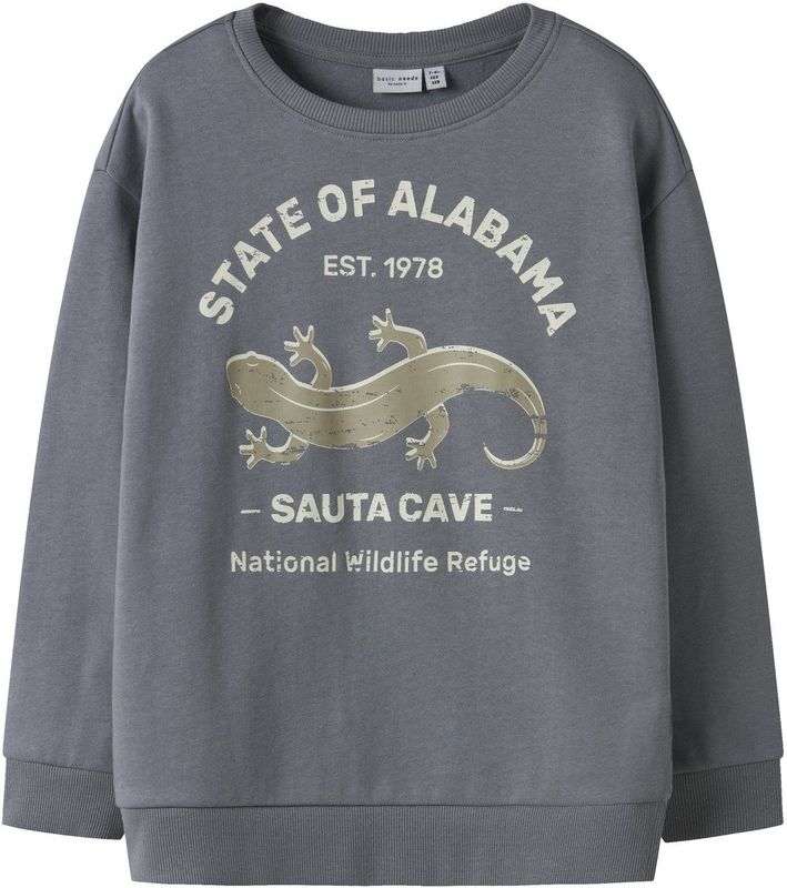 NAME IT KIDS - Sweater - Grijsblauw - Oversized Pasvorm