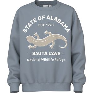 NAME IT KIDS - Sweater - Grijsblauw - Oversized Pasvorm