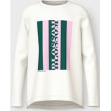 NAME IT - NKFVIOLET - Longsleeve - Donkergroen / Rosa / Wit