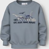 NAME IT - NMMVILDAR - Sweatshirt - Crème - Navy - Duifblauw - Donkerblauw