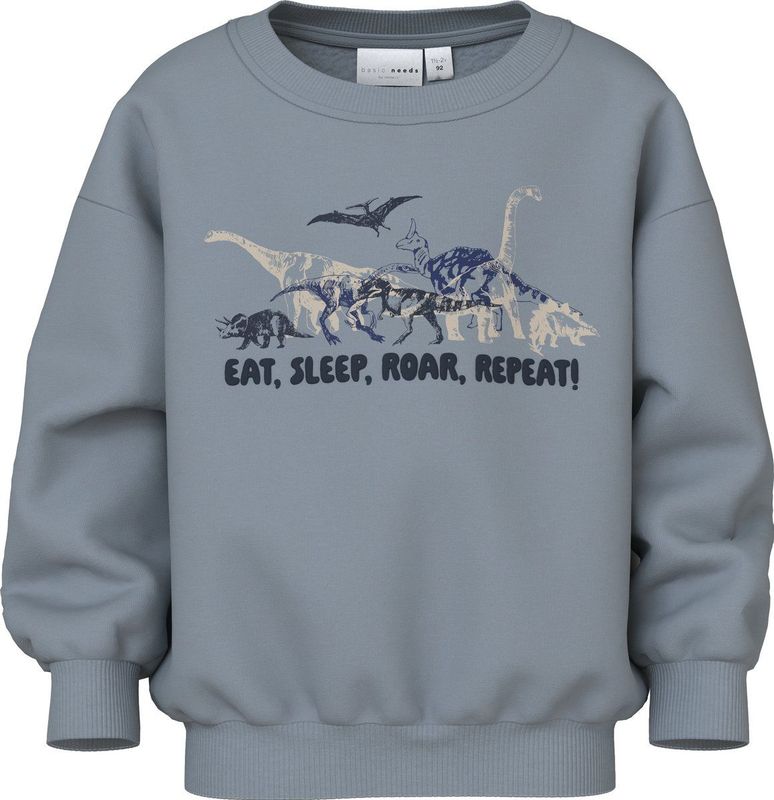 NAME IT - NMMVILDAR - Sweatshirt - Crème - Navy - Duifblauw - Donkerblauw