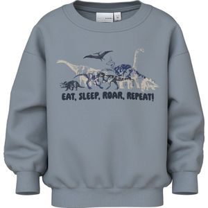 NAME IT - NMMVILDAR - Sweatshirt - Crème - Navy - Duifblauw - Donkerblauw