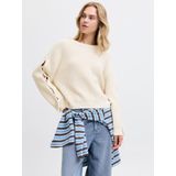 JJXX - Gebreide Trui - Wolwit - Ronde Hals - Lange Mouw