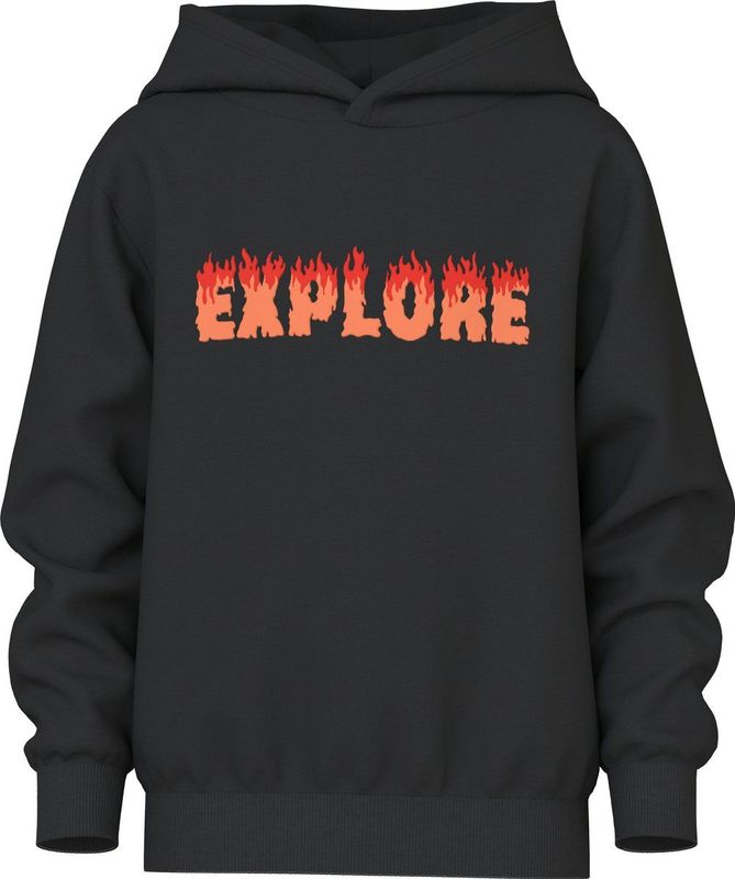 NAME IT KIDS - Hoodie - Zwart - Sweater