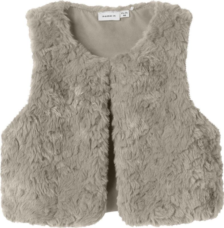 NAME IT MINI - Gilet - Beige - Mouwloos - 100% Polyester