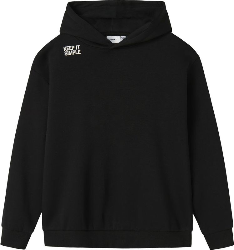 NAME IT - NKMBRONX LS RLX SWE BRU WH BF - Jongens - Sweatshirt - Geborduurd Detail - Lange Mouwen