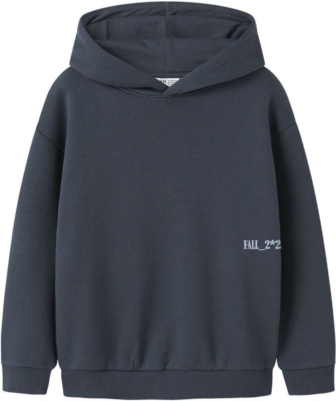 NAME IT - NKMBRONX LS RLX SWE BRU WH BF - Jongens - Sweatshirt - Geborduurd Detail - Lange Mouwen