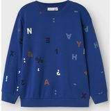 NAME IT - NMMORLING - Sweatshirt - Donkerblauw / Bruin / Wit