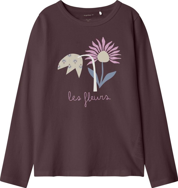 NAME IT - NMFOSLINA - T-shirt - Beige - Lange Mouw