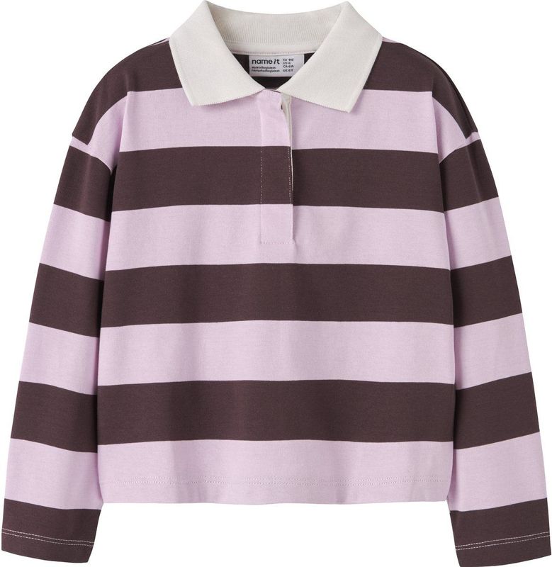 NAME IT - NKFOLLIE - Poloshirt - Rosa/Wijnrood/Wit