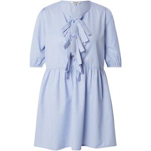 Jurk - Korte Mouwen - Geweven - Strik Detail - Regular Fit