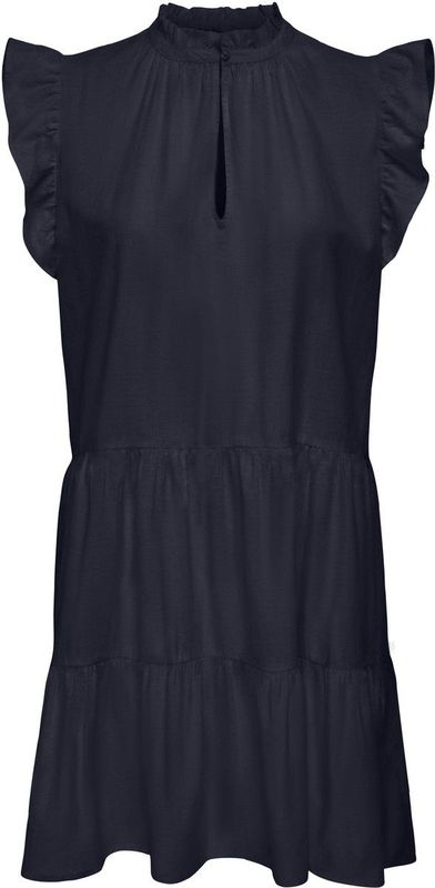 ONLY - ONLVERA CAPSL SHORT DRESS - Dames - Mini Jurk - Zwart - Katoen