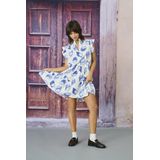 ONLY - ONLVera - Jurk - Royal Blue - Katoen - Knoopsluiting - Kort