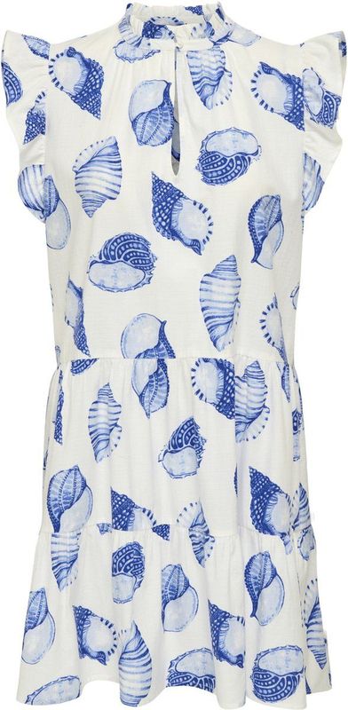 ONLY - ONLVera - Jurk - Royal Blue - Katoen - Knoopsluiting - Kort