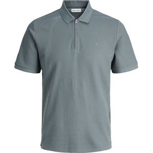 Jack & Jones - JJEAUSTIN ZIP POLO SS NOOS - Poloshirt - Stormy Weather