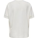 Only - T-shirt - Off-White - 53% Viscose 47% Nylon