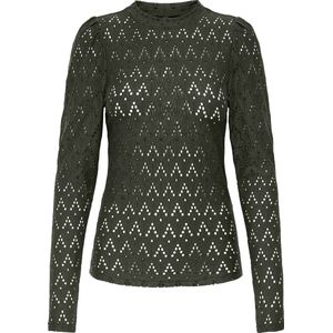 ONLY - ONLCATTLEYA - Longsleeve - Donkergroen - Gerecycled Materiaal