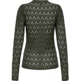 ONLY - ONLCATTLEYA - Longsleeve - Donkergroen - Gerecycled Materiaal