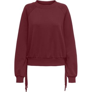 Only - Onljett O-neck Emb. Box Swt - Cabernet - Dames Trui