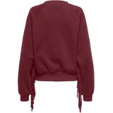 Only - Onljett O-neck Emb. Box Swt - Cabernet - Dames Trui