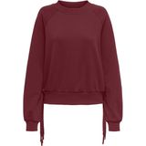 Only - Onljett O-neck Emb. Box Swt - Cabernet - Dames Trui