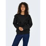 Onlely - Sweatshirt - Regular Fit - Lange Mouwen - O-hals - Ruches