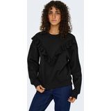 Onlely - Sweatshirt - Regular Fit - Lange Mouwen - O-hals - Ruches