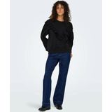 Onlely - Sweatshirt - Regular Fit - Lange Mouwen - O-hals - Ruches