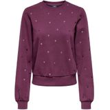 Only - Onlatika O-neck - Trui - Mauve Wine - Glitter Emb. Bo 15355802