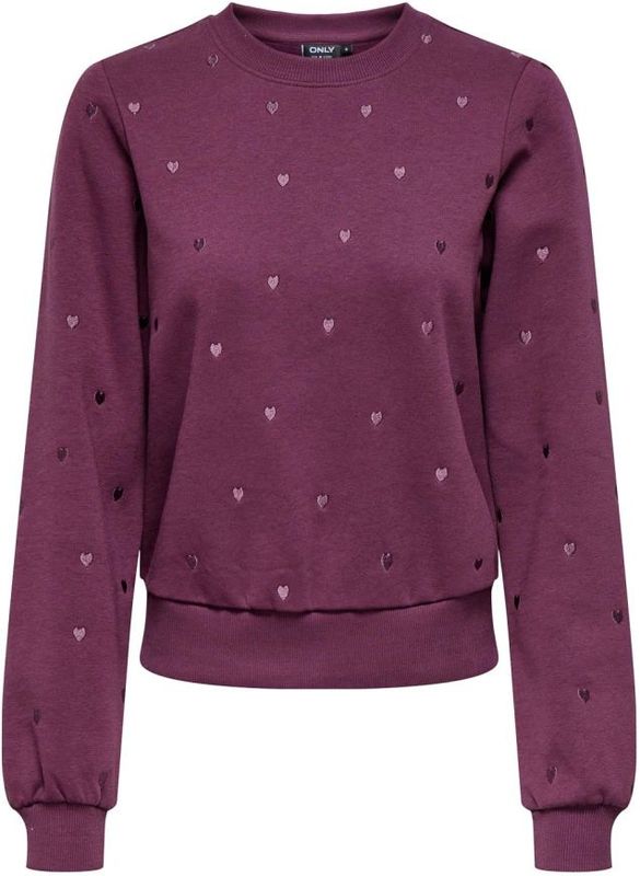 Only - Onlatika O-neck - Trui - Mauve Wine - Glitter Emb. Bo 15355802